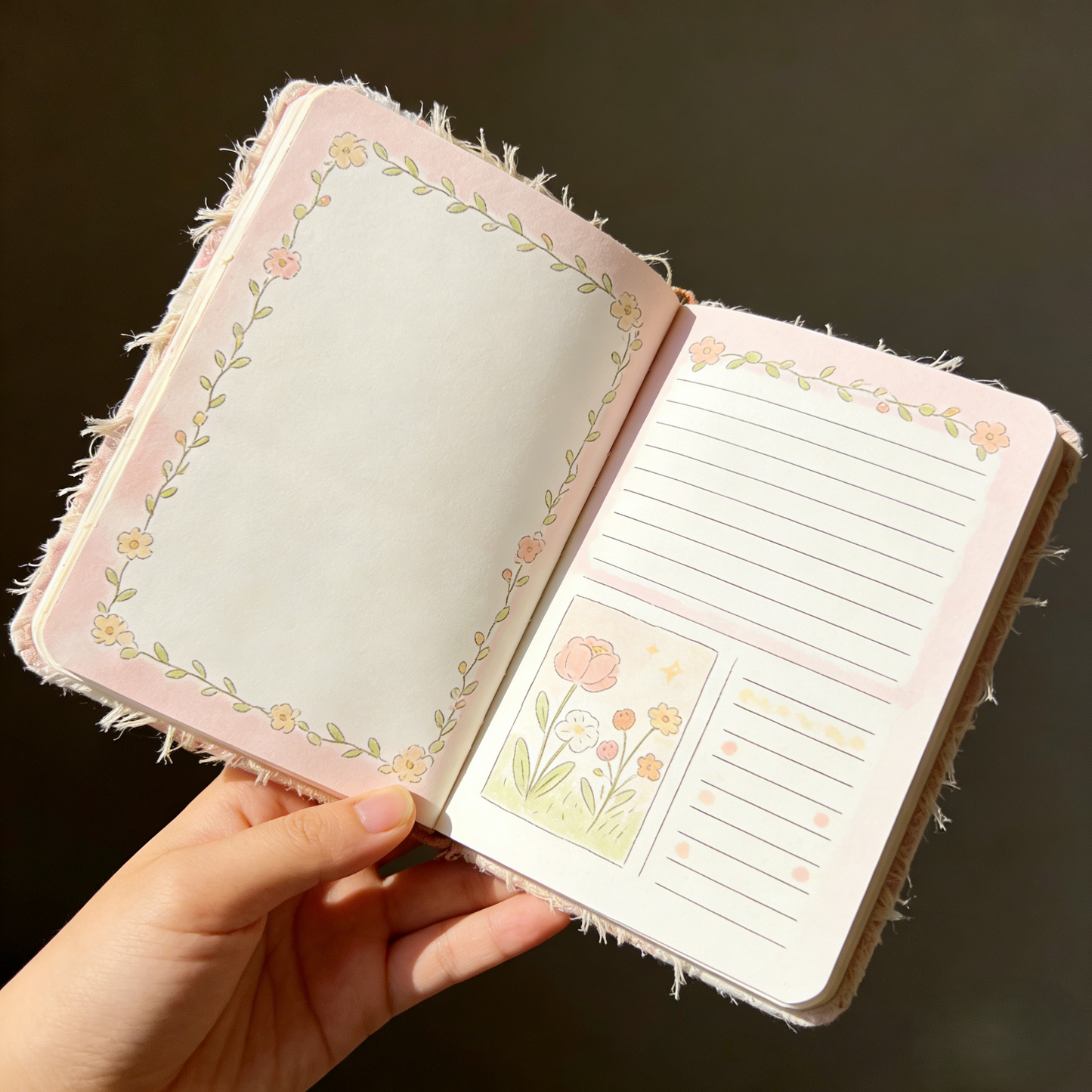 A6 Floral Illustration Journal for Creative Writing