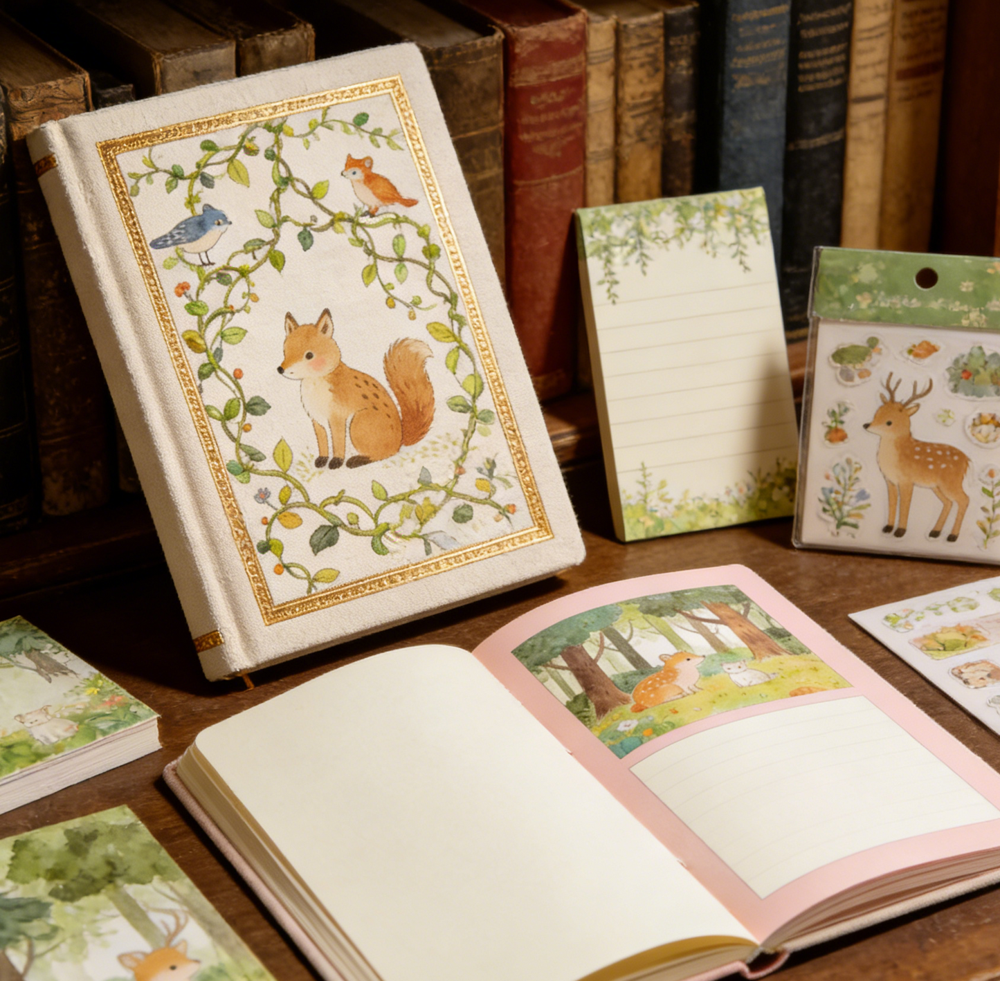 A5 Cloth Cover Illustrated Journal for Daily Use