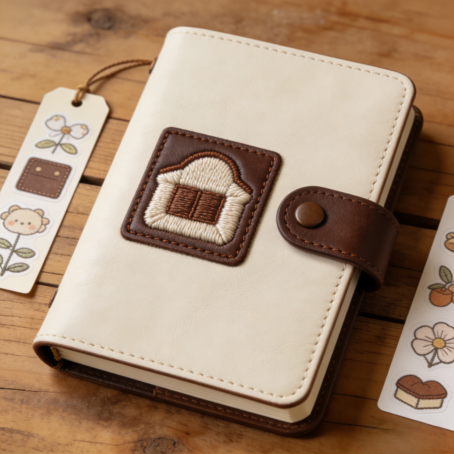 Cute Button-Closure A6 Journal