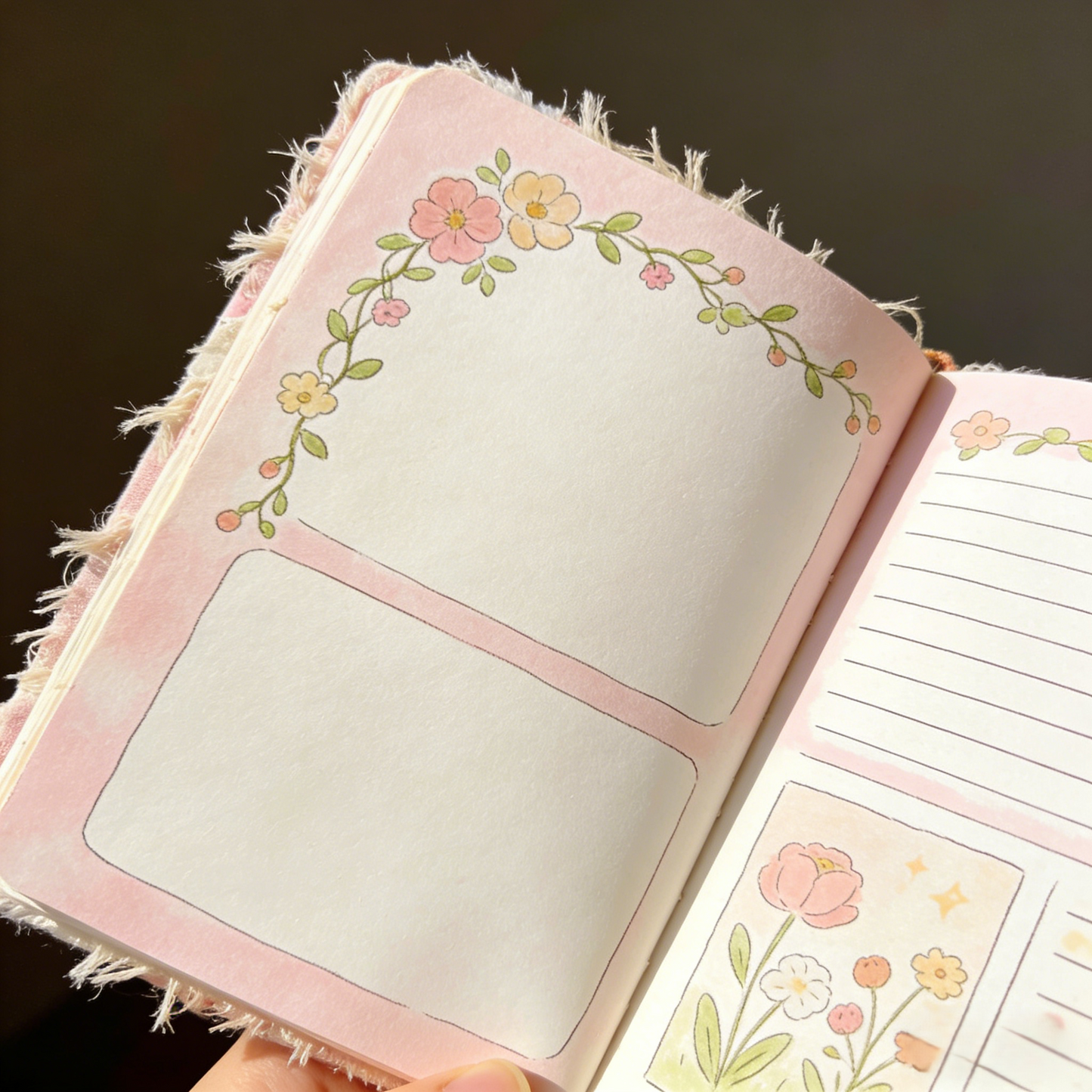 A6 Floral Illustration Journal for Creative Writing
