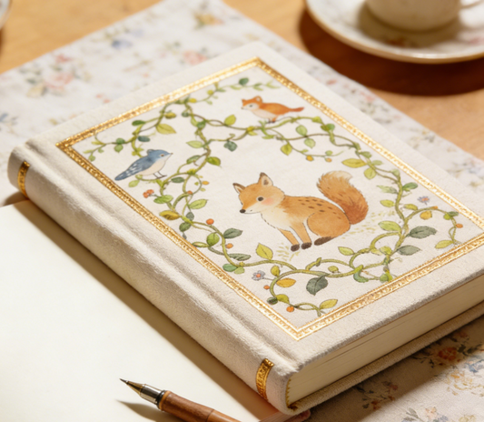 A5 Cloth Cover Illustrated Journal for Daily Use